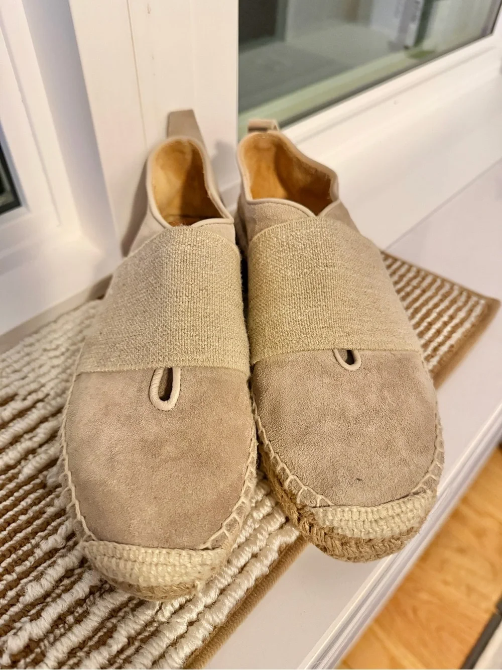 rag & bone Nina‎ Suede Espadrilles Womens Size 36 Beige Slip On Flats Shoes